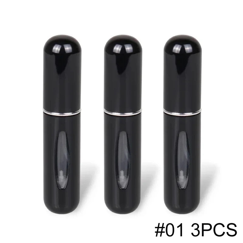 5ml Portable Refillable Spray Bottle Plastic liner Perfume Atomizer Mini Sample Bottle For Cosmetics Travel Empty Container