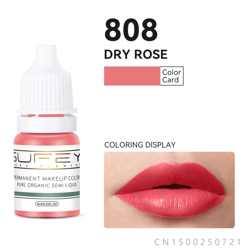 33 Colors Permanent Makeup Pigment Lip Tattoo Inks Vegan Eyebrows Microblading Pigments 8ml Body Art Ink for PMU Artists