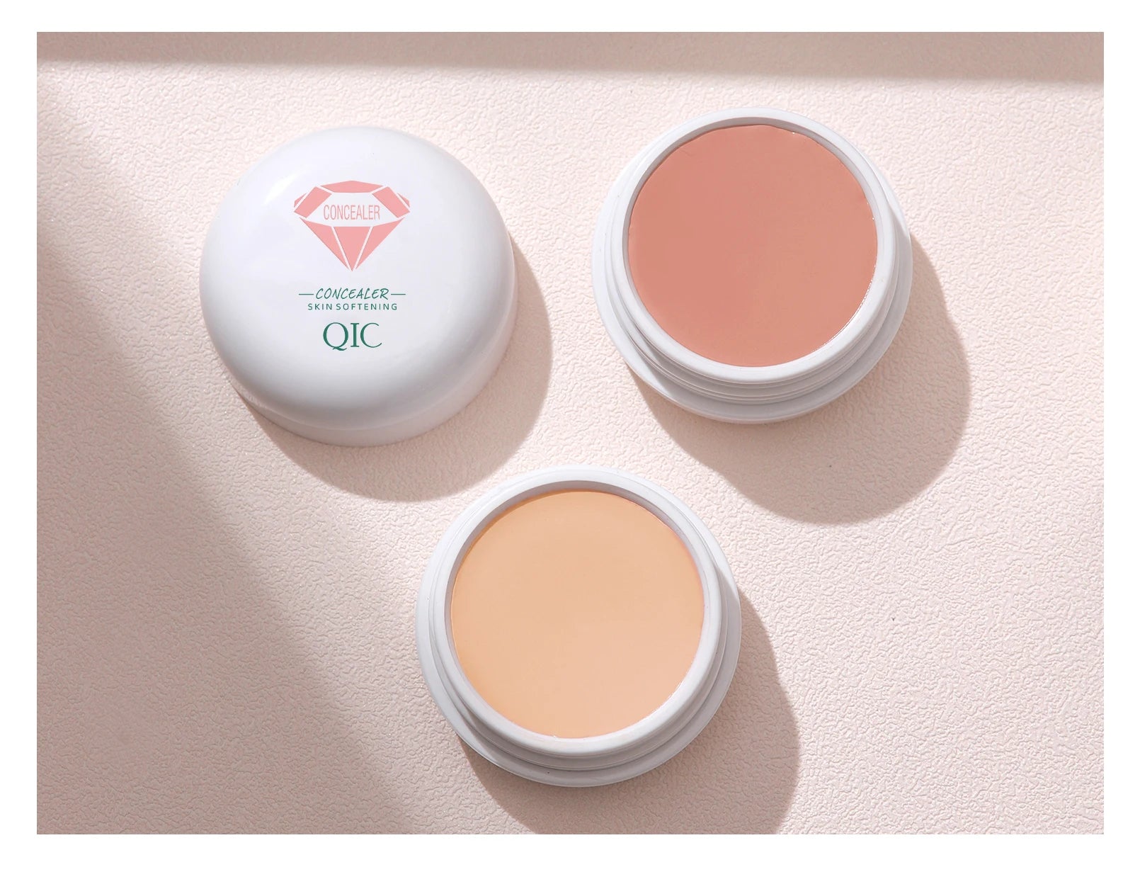 QIC Waterproof & Sweatproof Concealer Cream - Tattoo coverage, Long-Lasting Foundation, Natural,Full coverage, All Skin Types
