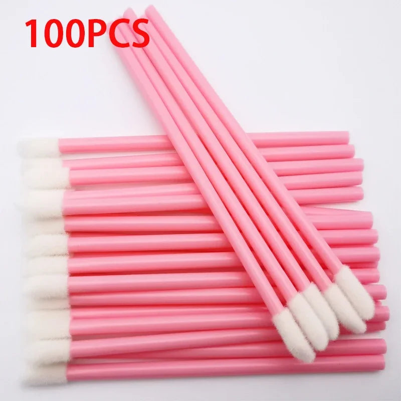 100Pcs Lip Brush Eyelash Extension Brush Makeup Brushes For Lash Extension Mascara Applicator Lipstick Wands Cosmetic Tools