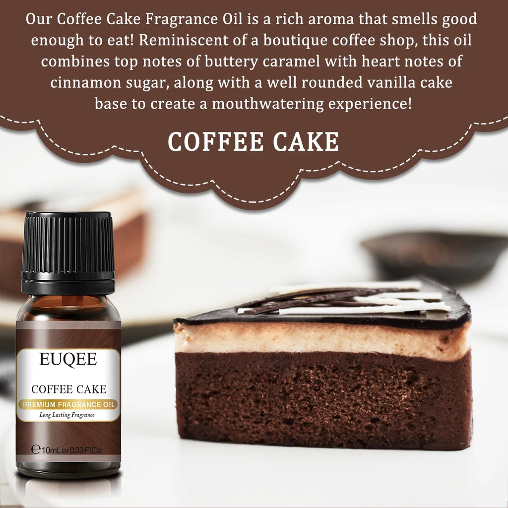 EUQEE 10ML Coconut & Vanilla Bubble Gum Fragrance Oil Coffee Pumpkin Pie Cedarwood Premium Aroma Oils For Making Candle,DIY Soap