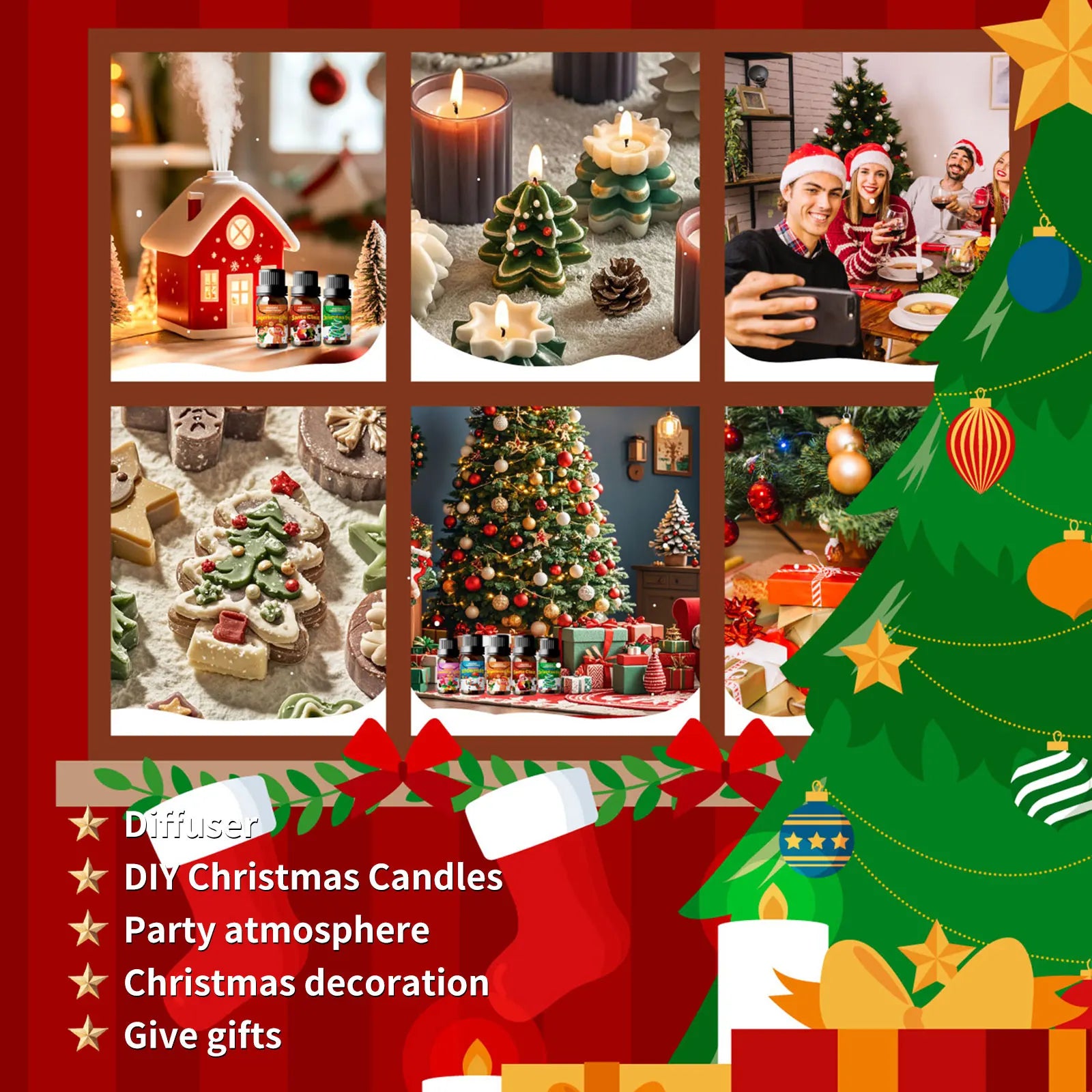 10ml Essential Oil Gingerbread Man for Diffuser DIY Projects Candle Making, Gift for Friends Christmas Gifts