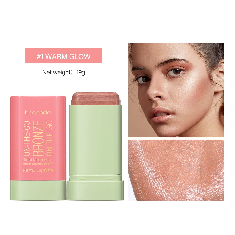 Multi-function Blush Stick Face Makeup Waterproof Easy Color Rouge Blusher Cream Contour Rendering Brightening Contour Makeup