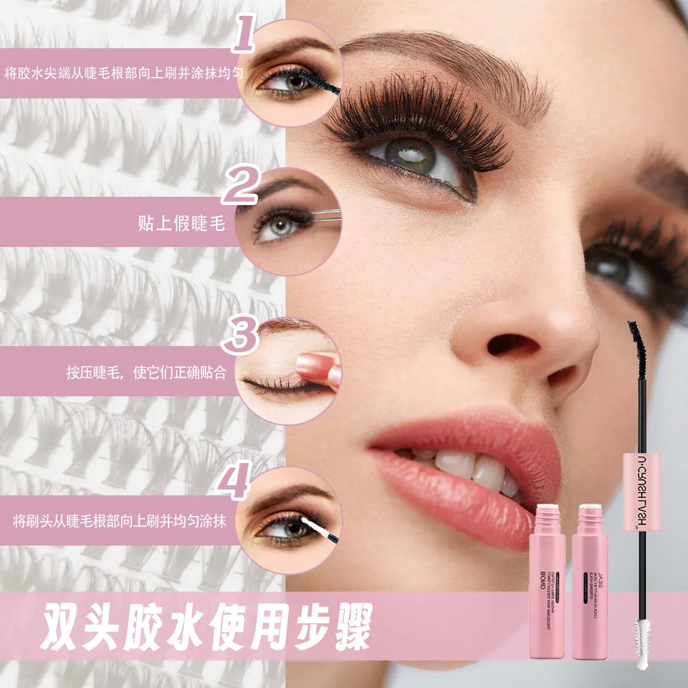 DIY Lash Extension Kit Lash Bond and Seal Remover Tweezers Makeup Set Individual Lashes Clusters  Eyelashes Tools