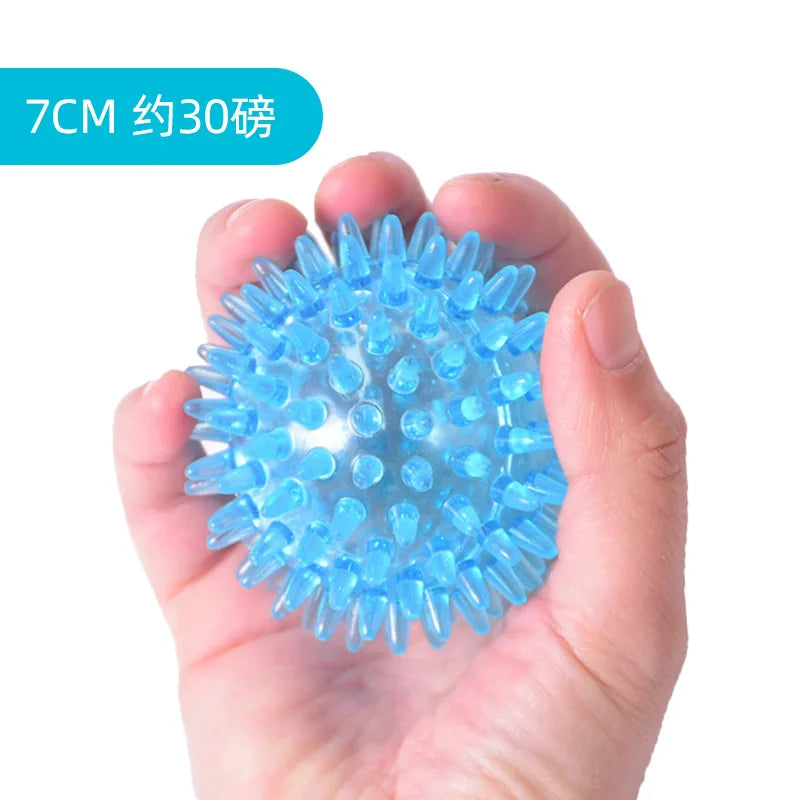 Spiky Ball Hollow Soft Transparent Strength Recovery Exercise Stress Relief Massage Ball for Hand Wrist