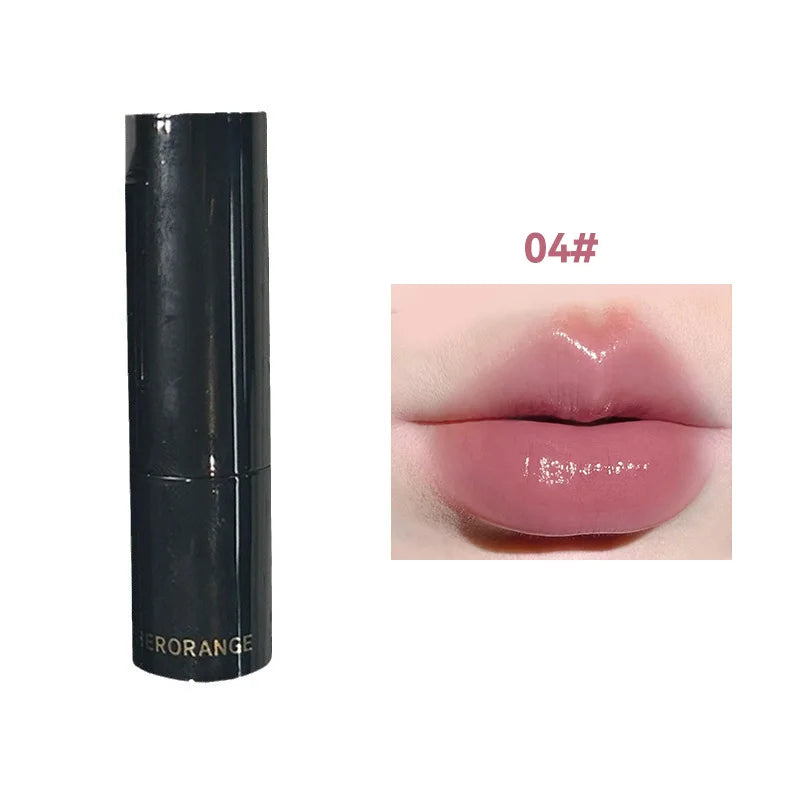 Lipstick Red Brown Lipstick Waterproof Moisturizing Mirror Lipstick Lip Gloss Natural Long-Lasting Makeup Valentine's Day Gift