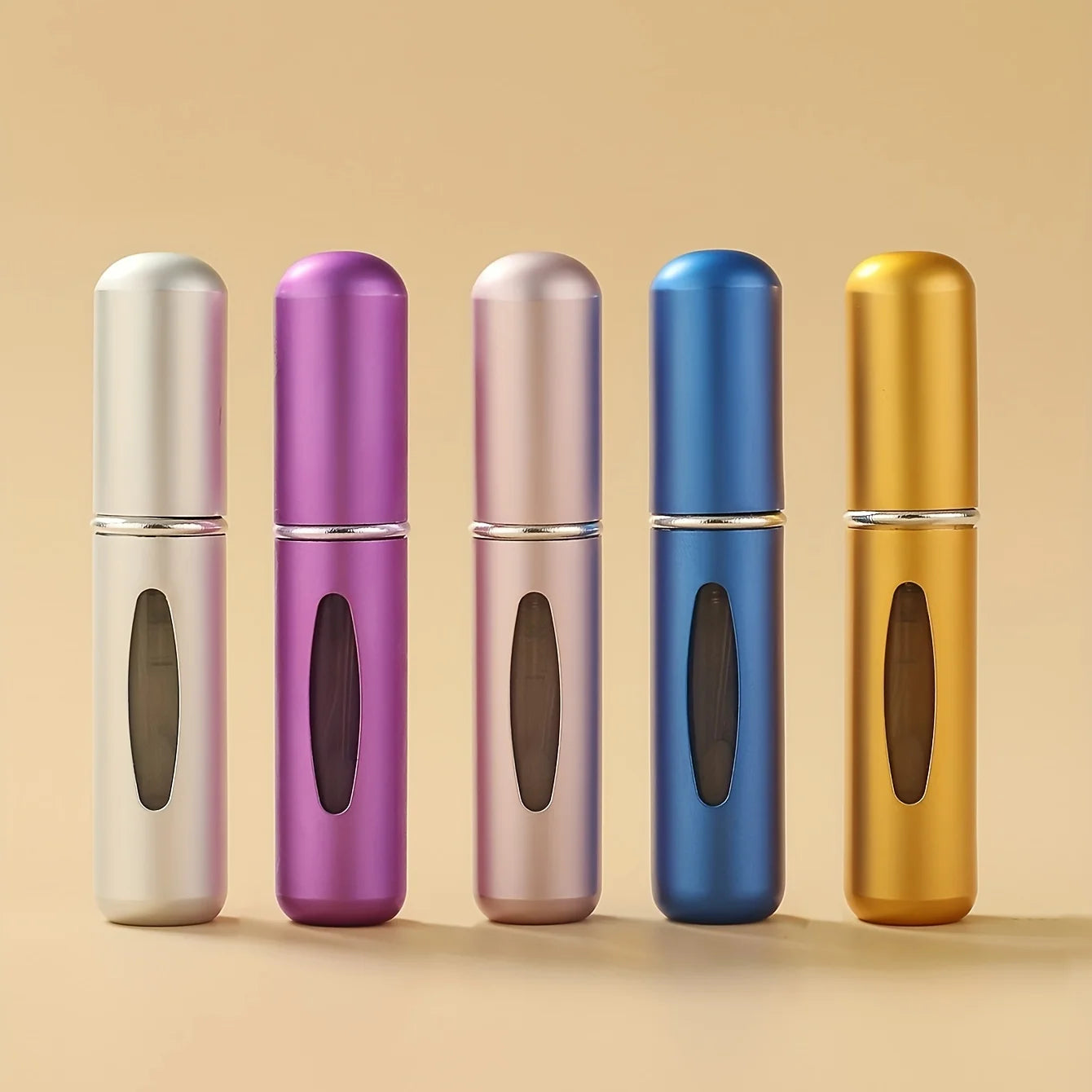 5ml Portable Refillable Spray Bottle Plastic liner Perfume Atomizer Mini Sample Bottle For Cosmetics Travel Empty Container