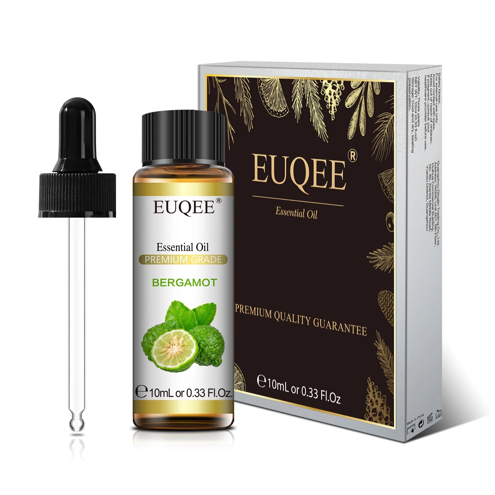 EUQEE 10ml Pure Essential Oil Peppermint Palo Santo Bergamot Eucalyptus Lavender Cinnamon Cedarwood Aromatherapy Essential Oils