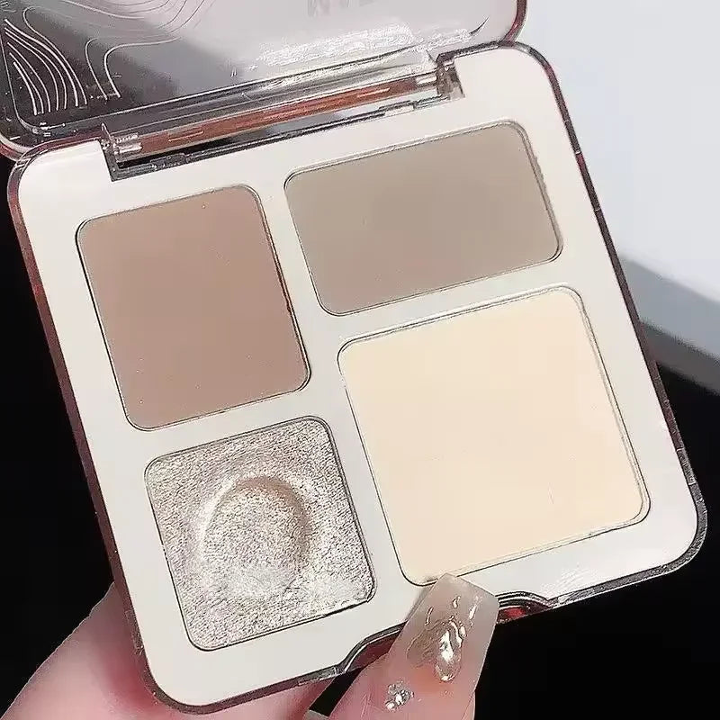 Natural Stereoscopic Face Powder Palette  Matte Bronzer  Contour Shading  Multifunctional Highlighter  Cosmetic Blush gift