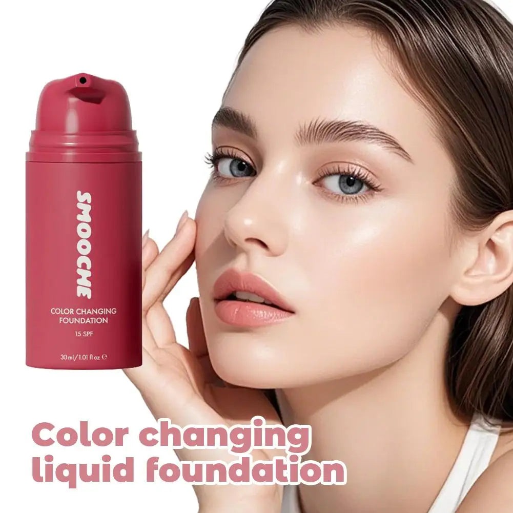 Smooche Original Concealer Facial Base Makeup Glycerin VitaminE Natural Herbal Liquid Foundation Brand Color Changing Foundation