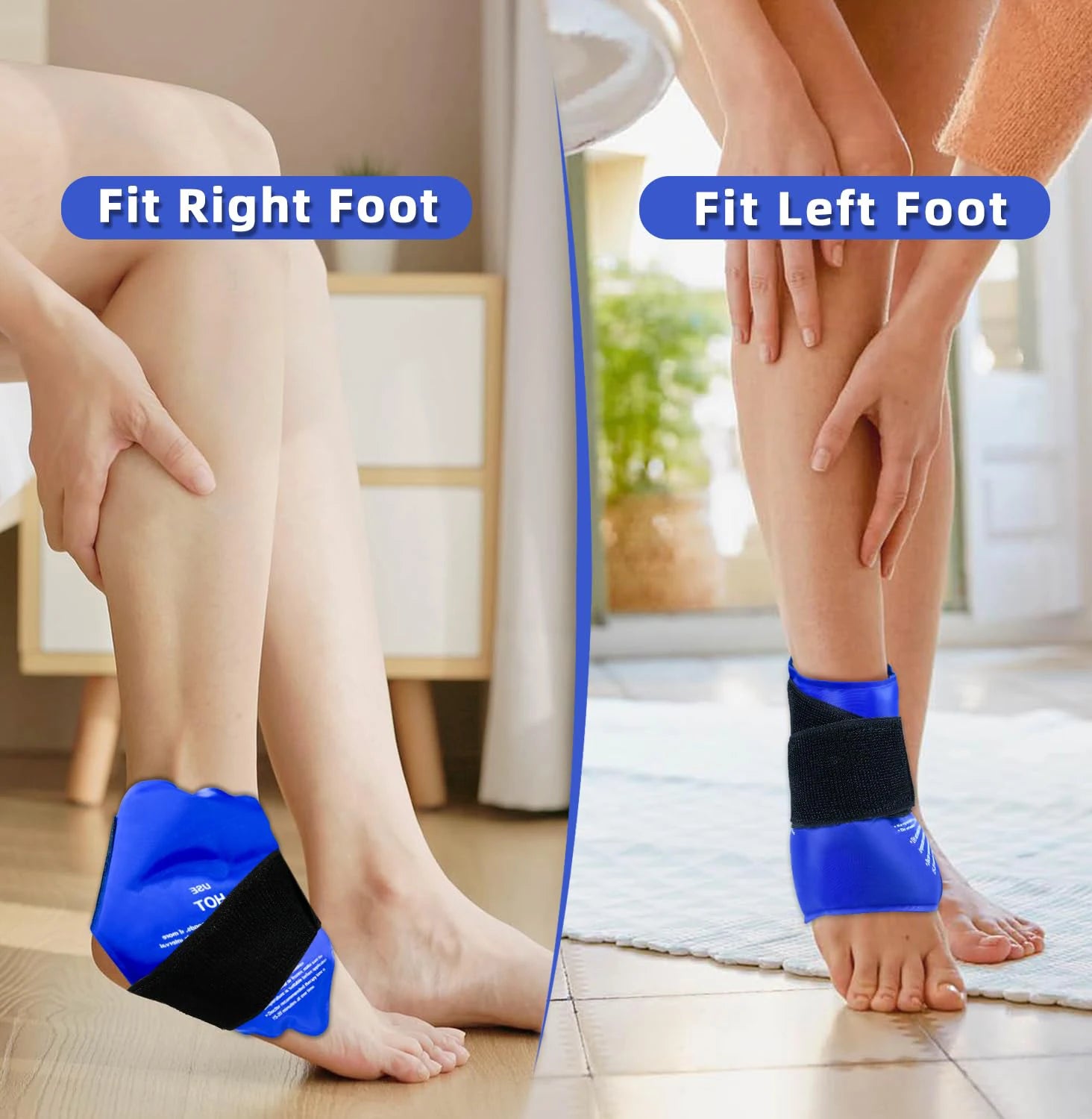Ankle Brace Ice Pack Wrap For Sport Injuires Hot & Cold Compress Use Large Reusable Gel Cold Pack Ankle Support