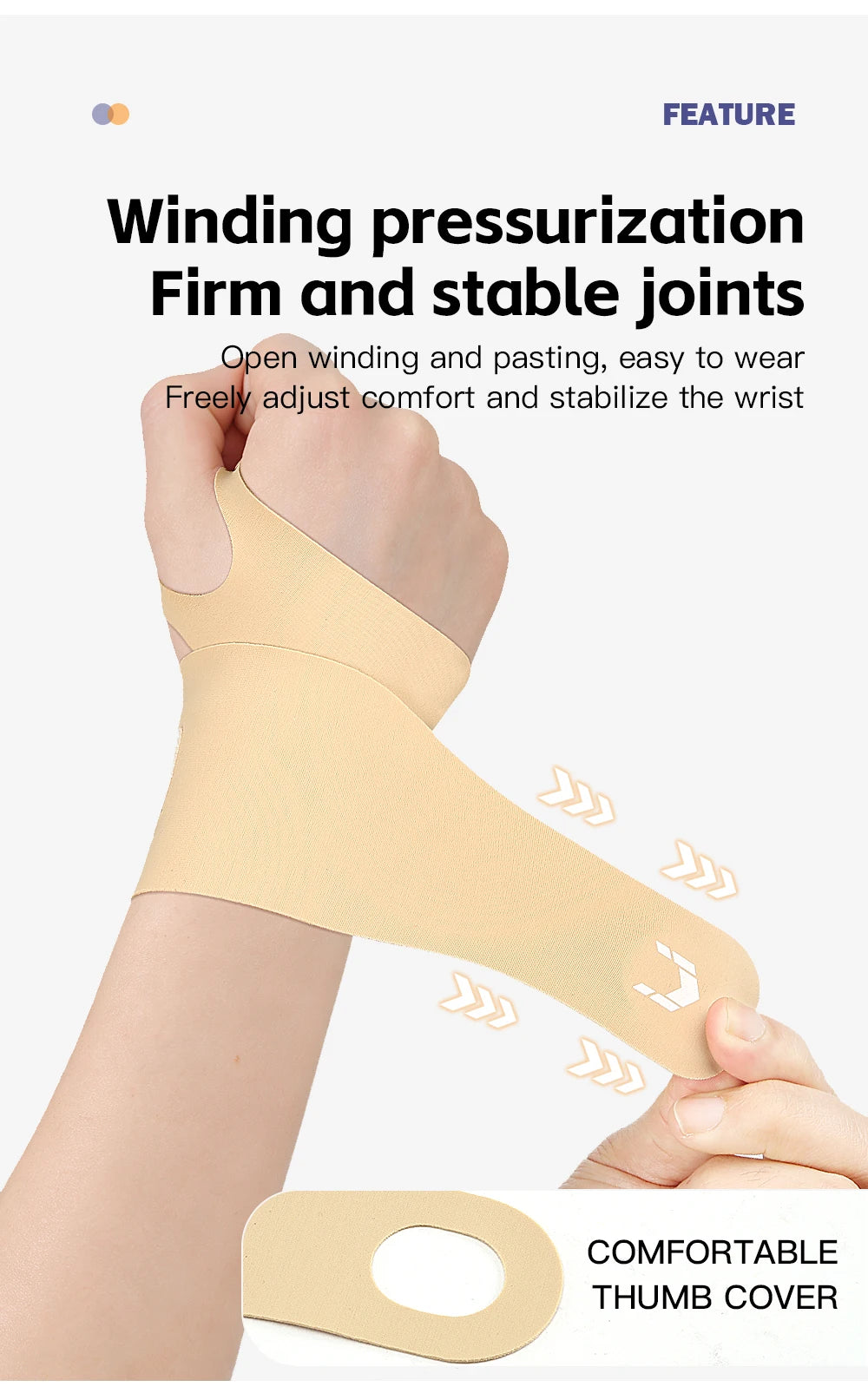1PC Flexible Splint Wrist Thumb Support Brace for Tendonitis Arthritis Breathable Thumb Protector Guard Fits Right and Left Hand