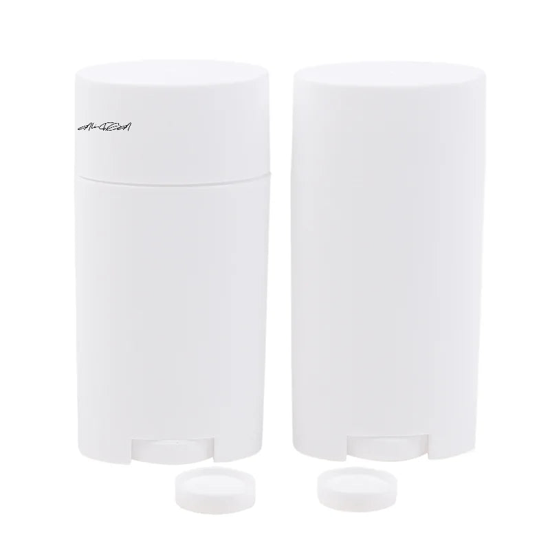 2Pcs 75g PP Empty Deodorant Containers Twist-Up Refillable Plastic Bottles for DIY Natural Deodorant Stick Tube Cosmetics