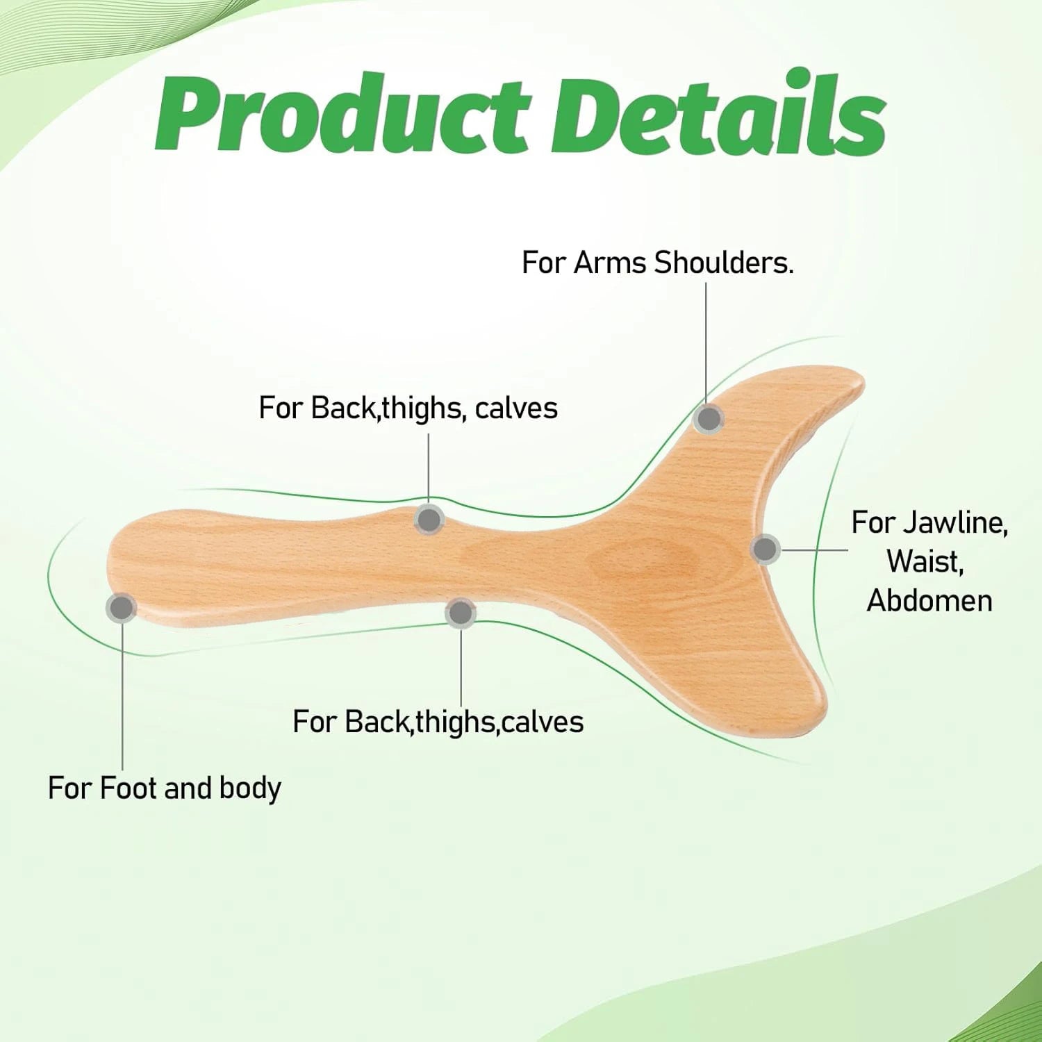 Wooden Massage Roller Tool Set, Wood Massage Kit, Manual Massage Tool for Body Massage Gua Sha Set, for Back,Legs,Neck