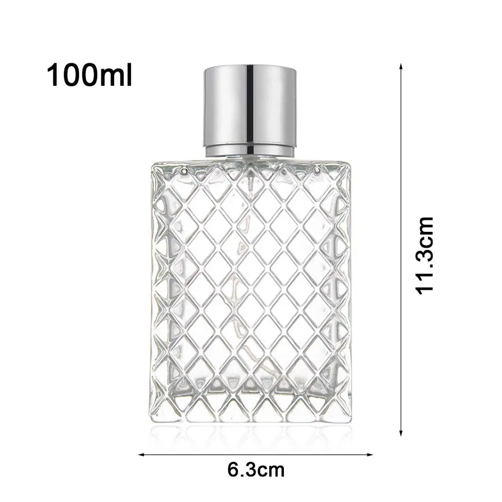 1pcs+2 Accessories 100ml Refillable Spray Perfume Bottle with 1 Spray Bottle, 1 Funnel, 1 Dispensing Tool