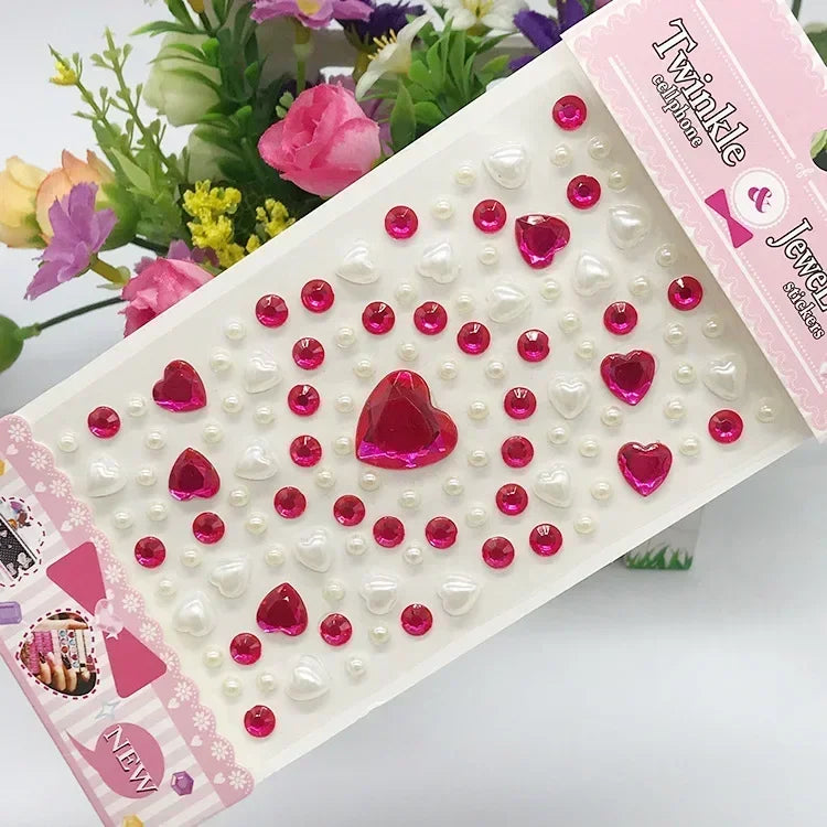 Rhinestone Acrylic Face Decoration Sticker Party Eyes Makeup Crystal Self-adhesive DIY Sticker Girls Face Diamond Tattoo Sticker
