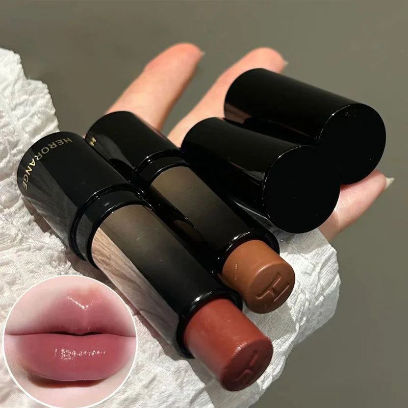 HERORANGE~ Low Saturation Light Lipstick Multi-purpose Stick Moisturizing White Natural Holding Mirror lipstick