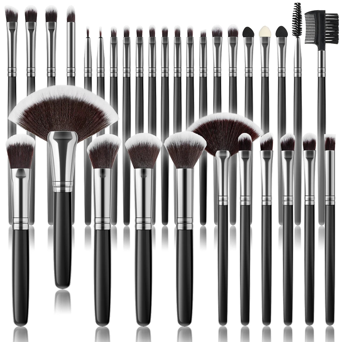 32Pc Makeup Brush Set Cosmetic Tools for Powder Eye Shadow Foundation Blush Blending Beauty Makeup Brush Kit for Makeup Starters