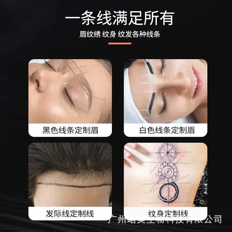 Microblading 10m Pre-ink Mapping String for Eyebow Dyeing Liner Thread Semi Permanent Positioning Eyebrow Measuring Makeup Tool
