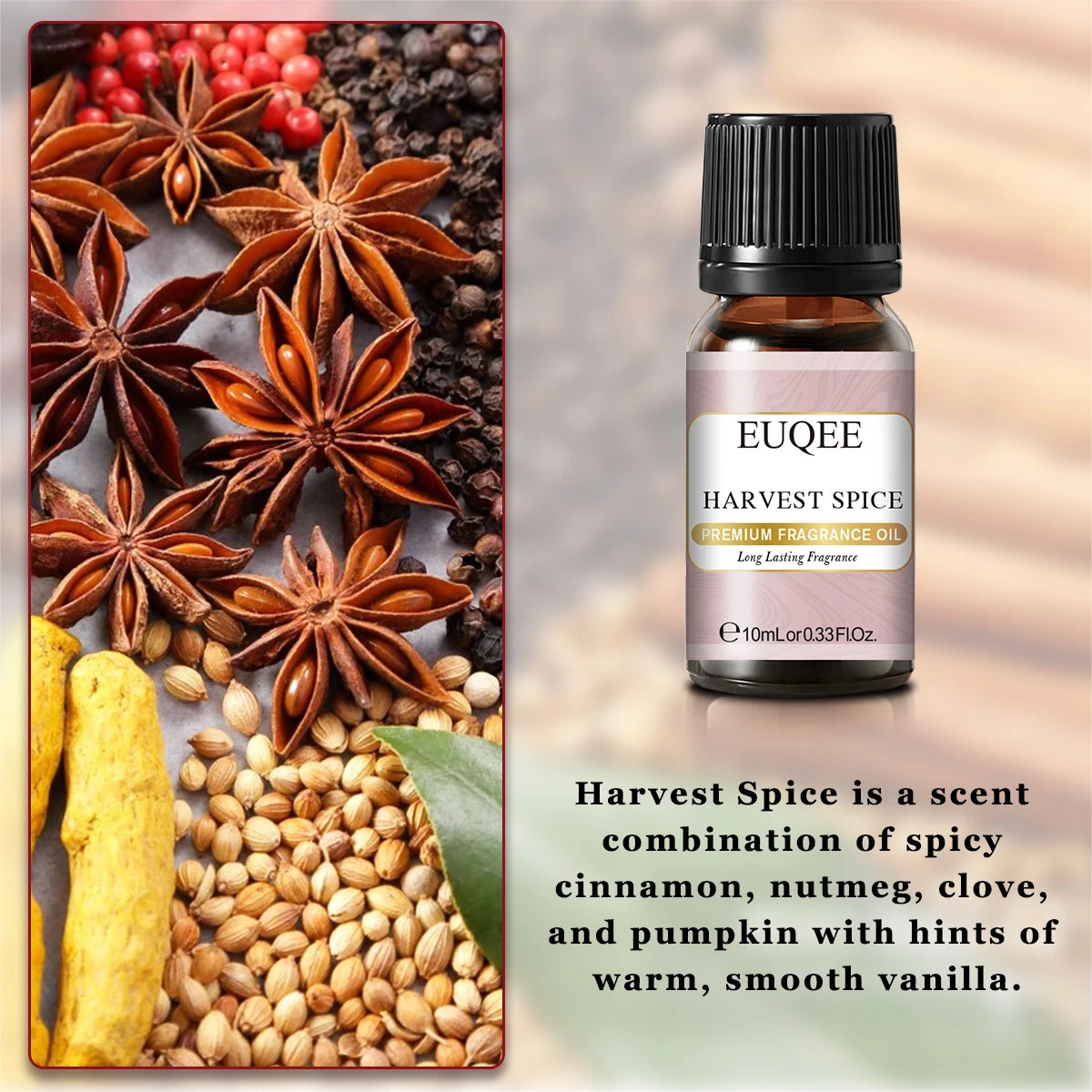 EUQEE 10ML Coconut & Vanilla Bubble Gum Fragrance Oil Coffee Pumpkin Pie Cedarwood Premium Aroma Oils For Making Candle,DIY Soap
