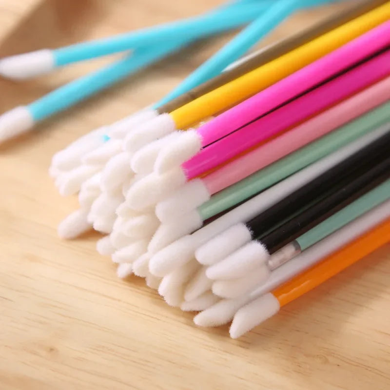 500PCS Disposable Lip Wands Lip Brush Applicators - For Lipstick Gloss - Professional Makeup Tools Wholesale Kit  makeup brushes