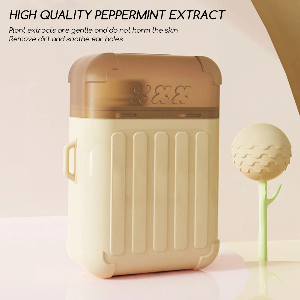 180/240PC Ear Piercing Cleaning Effective Ear Hole Cleaner Tool Disposable Earrings Hole Clean Paper Line for Removing Dirt Odor
