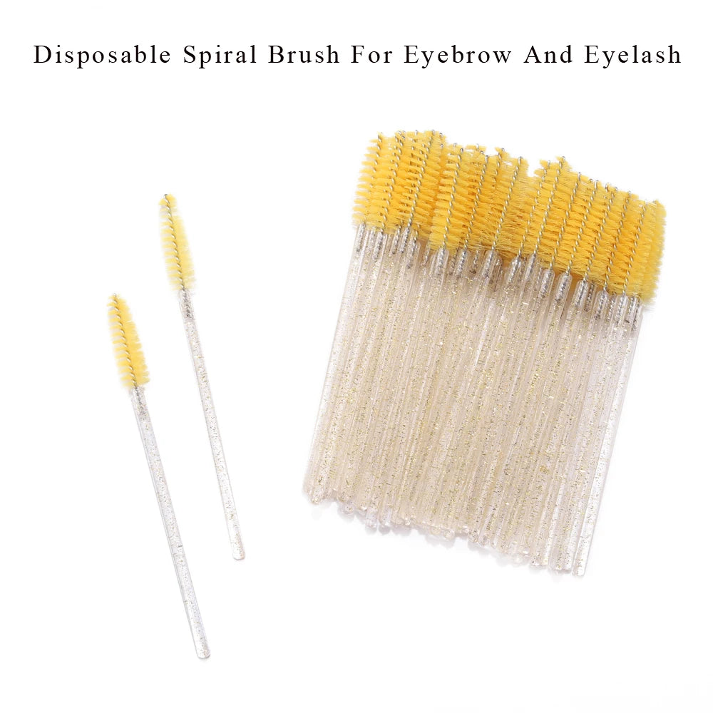 100Pcs Disposable Eyelash Brushes Spoolie Mascara Wands For Eyelash Extension Household Salon Cosmetic Supply