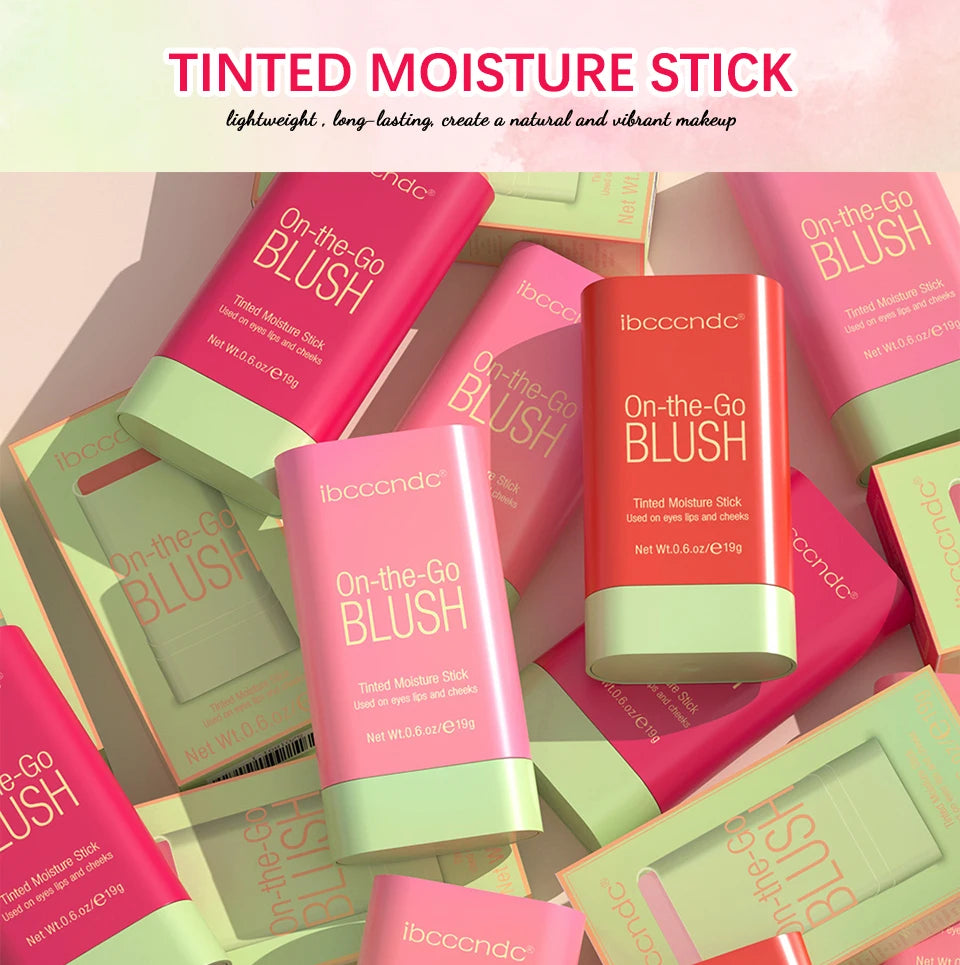 Make Up Functional Blush Stick Easy Color Rouge Blusher Cream Waterproof High Color Rendering Brightening Skin Tone Hot