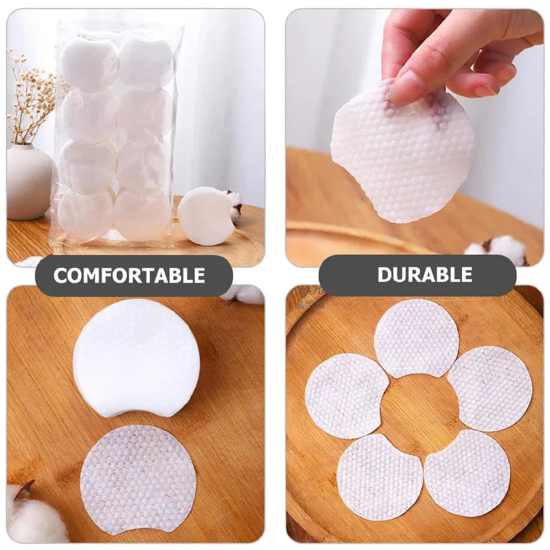 Disposable Makeup Cotton Pad 300/600/1200pcs Soft Pearl Notched Design Facial Cleaning Wipes Makeup Remover Beauty Cosmetic Tool