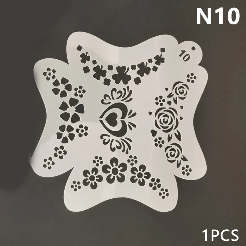 Stencils For Body Painting Face Art Stamps Temporary Tattoos Reusable Stencils Plastics