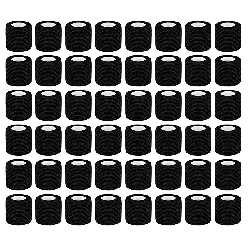 5/10/15/20 Black Tattoo Grip Bandage Cover Wraps Tapes Nonwoven Waterproof Self Adhesive Finger Protection Tattoo Accessories