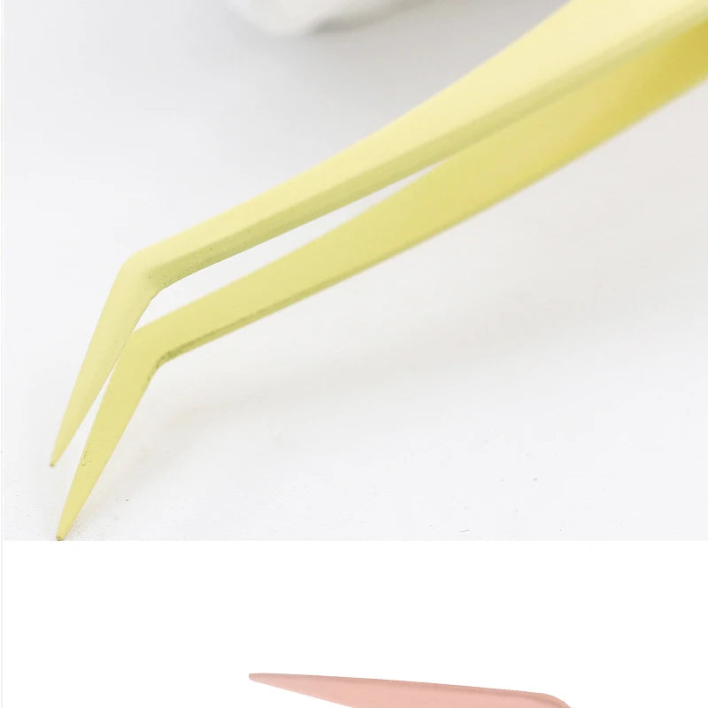 Anti-Stick Applicator No Glue Eyelashes Non Stick Coated Stainless Steel Tweezer Glue-free Eyelashes Beginner-Friendly tools