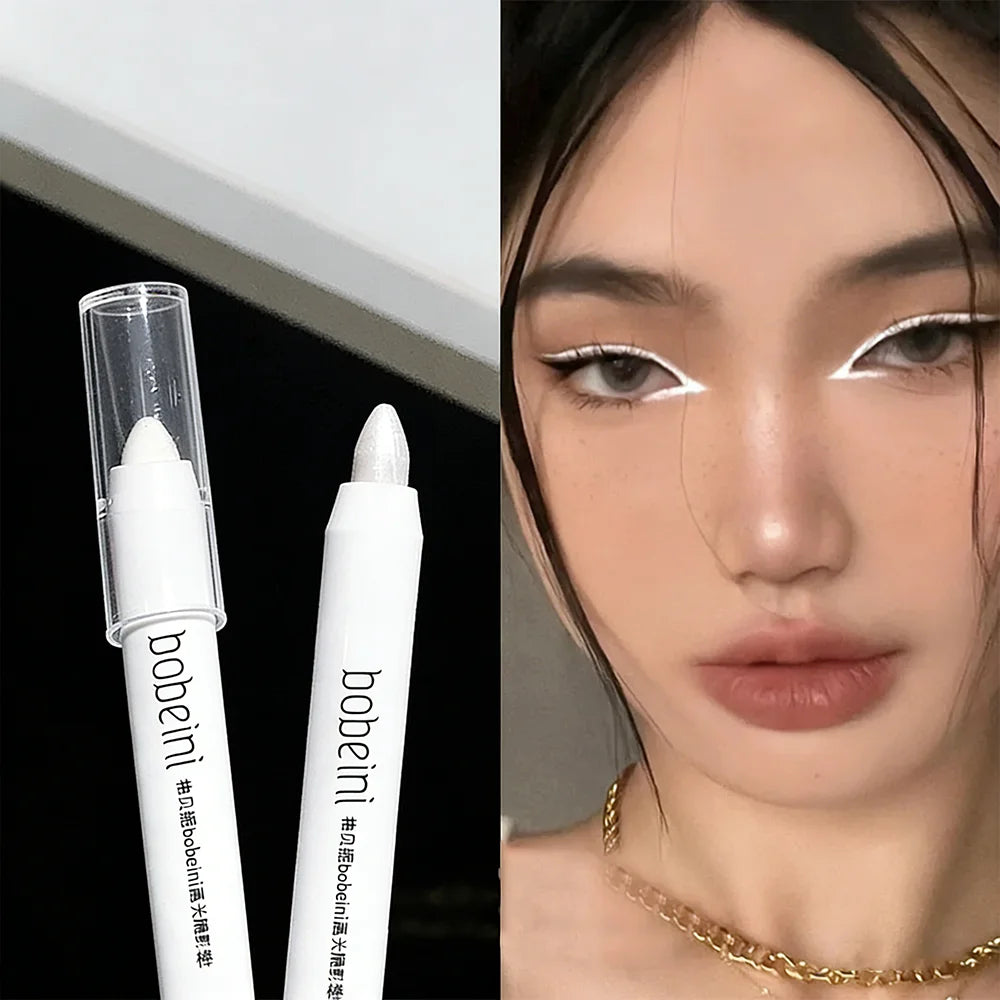 1pc Shimmering Highlight Stick, Glitter White Eyeshadow Pencil for Bright Eyes, Dazzling Effect Makeup Highlighter