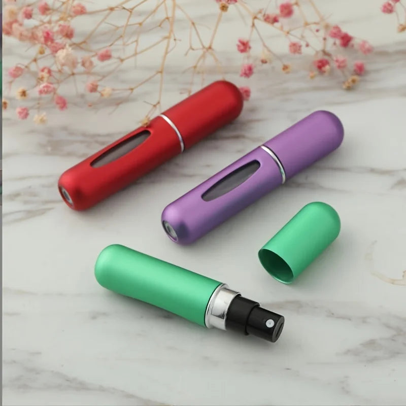 1/4Pcs 5ml Perfume Atomizer Portable Liquid Container for Cosmetics Traveling Mini Aluminum Spray Empty Refillable Bottle