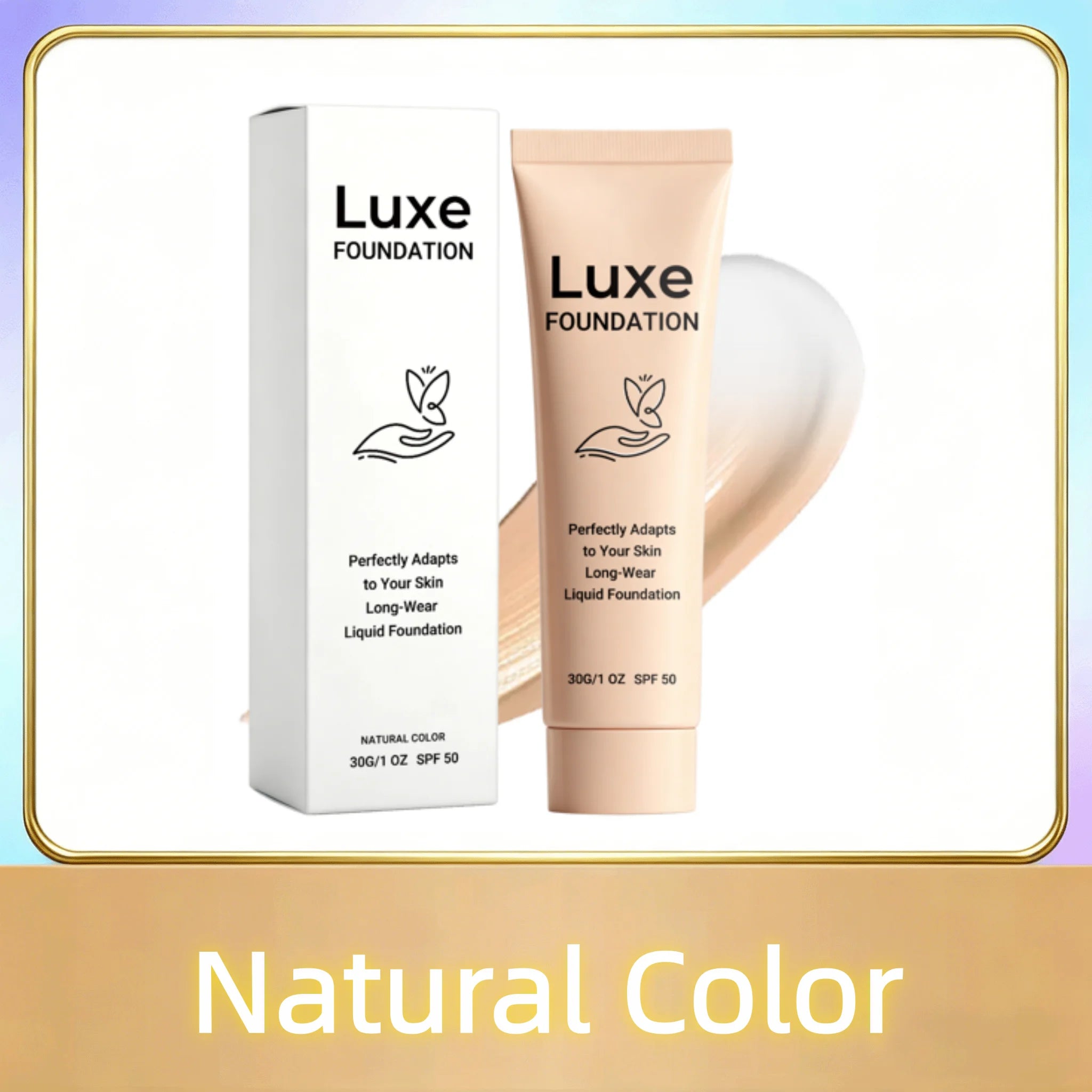 SPF 50 Color Changing Foundation Self Adjusting Adapt Skin Tone Conceal Face Fine Flaws Natural Invisible Skin Pores Makeup Base