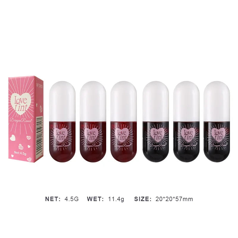 Lip Dye Liquid Lip Glaze Cute Waterproof Non-Stick Liquid Lipstick 6 Colors Available