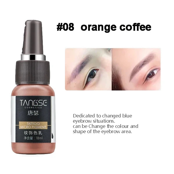 18ml Microblading Pigments Professional Tattoo Ink Set Permanent Makeup Eyebrow Lips Eyeline Tattoo Color Body Beauty Art Tool