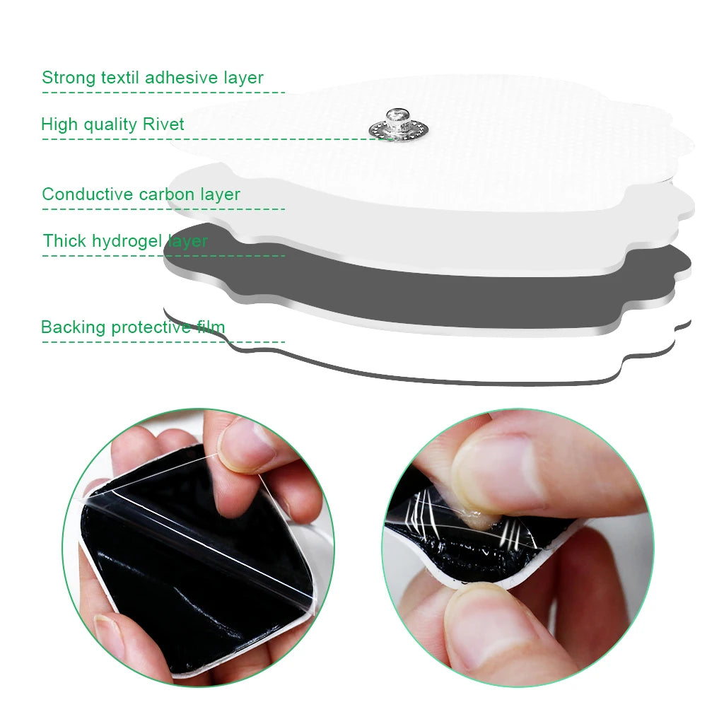 10/20PCS Electrode Pads Gel For Tens Acupuncture Massage Machine Slimming Pulse Ems Muscle Stimulator Massager Sticker