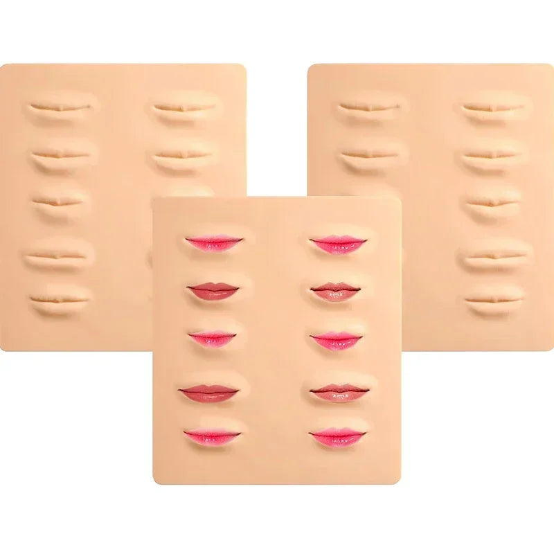 Lip Tattoo Practice Skin Microblading Supplies Silicone Practice Latex Skin Permanent Makeup Lips Tattoo Training Tool Beginner