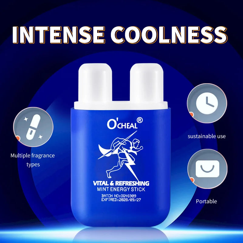 O'CHEAL Dual Hole Energizing Energy Bar Stick Aromatherapy Inhaler Energy Vapors Stick Aromatherapy Stick Stimulating Scent