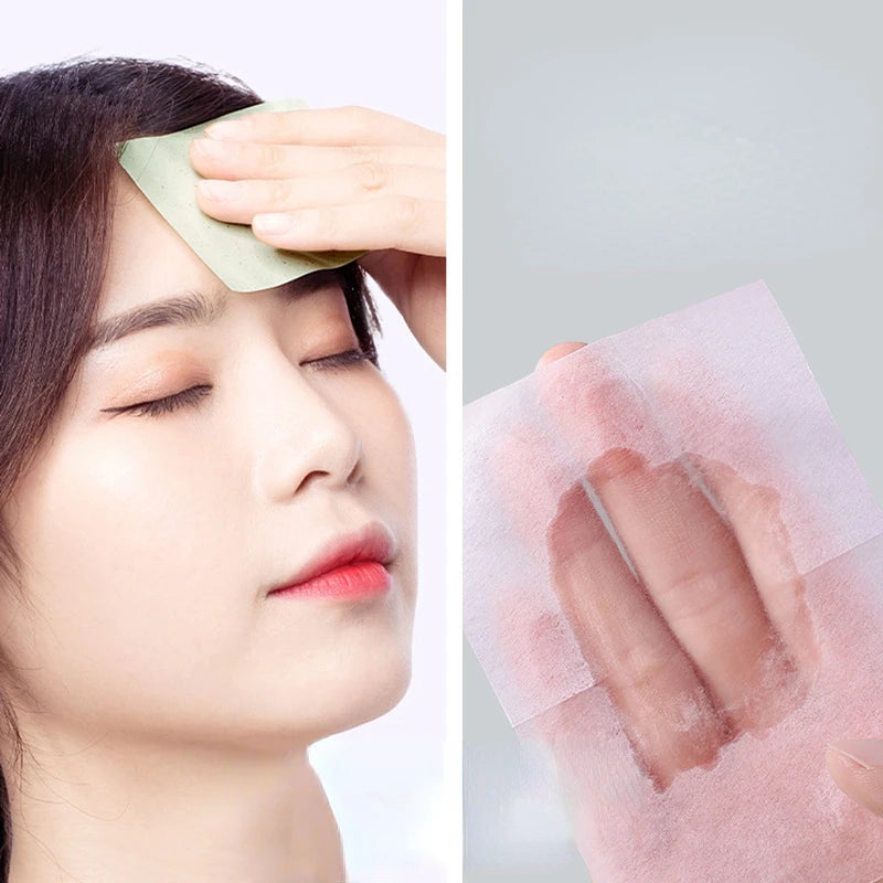 100pcs/set Portable Facial Oil Blotting Paper Matte Face Wipes Oil Control Face Cleaning Oil-absorbing Makeup Tools Accessories