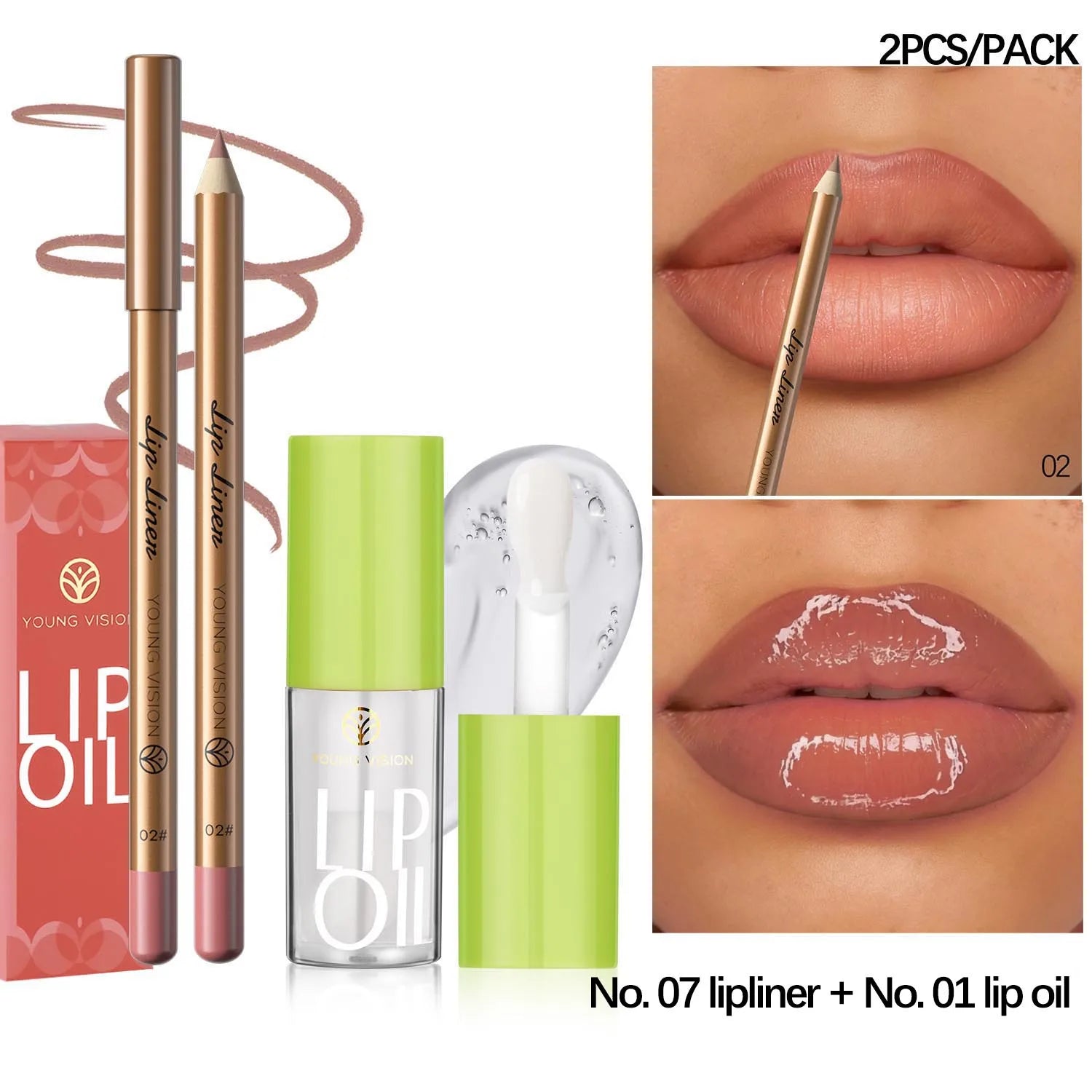 USHAS 12 Color Lip Liner + LIPSTICK Set Easy Coloring Matte Lipstick Long lasting nude red lipstick