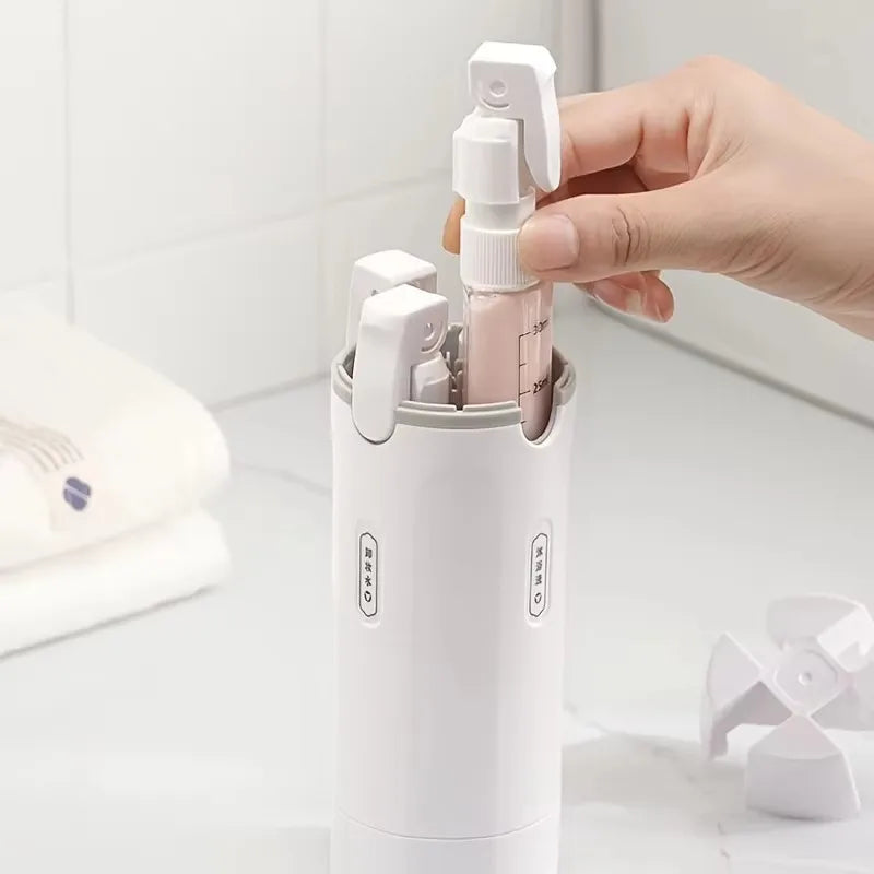 4-in-1 Travel Refillable Bottles, Portable Toiletries and Cosmetics Containers for Shampoo, Body Wash, Travel Storage Bottles
