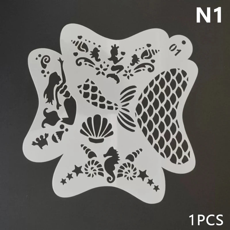 Stencils For Body Painting Face Art Stamps Temporary Tattoos Reusable Stencils Plastics