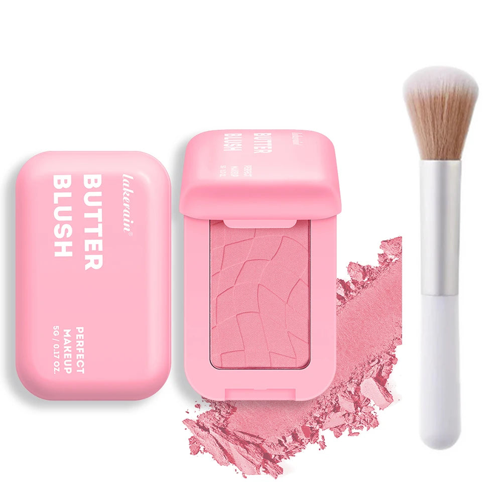 Professional Makeup Powder Blush 12HR Wear Vegan Formula Blusher Makeup Blush in Bar Cosmetics Palette Powder Pink Cream Face