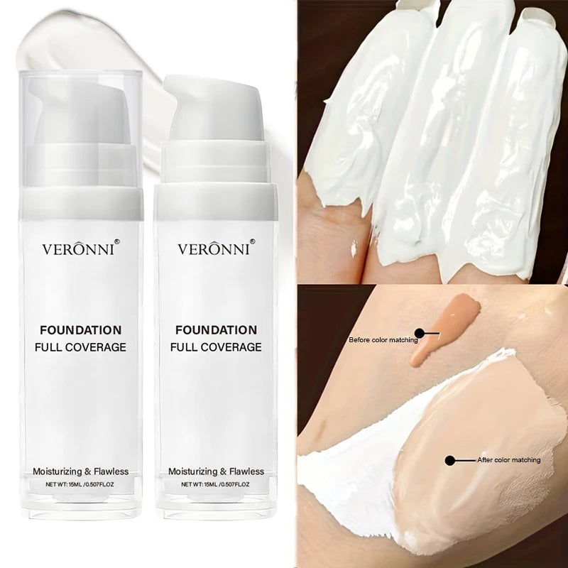 Pure White Liquid Foundation for COS Stage Makeup Long-lasting Concealer Mixable Pure White Foundation Adjuster Lighten&Brighten