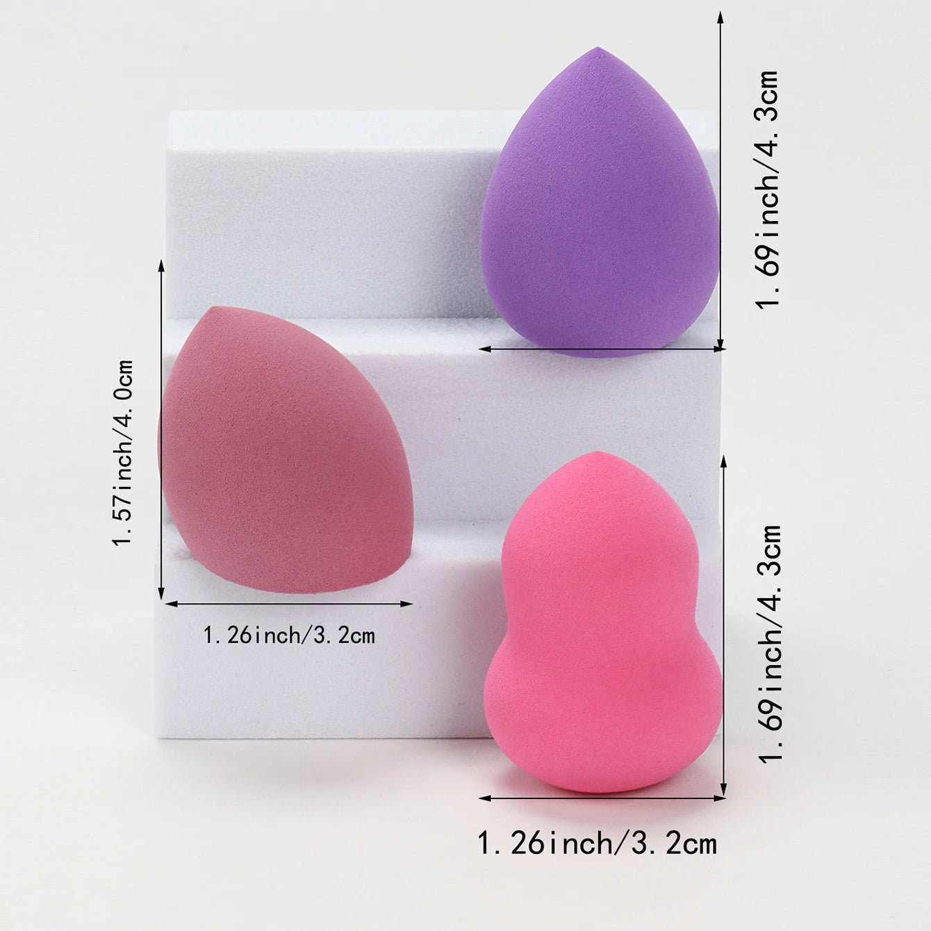 Medium Size Beauty Sponge 6/12/24/36/60 Pieces, Random Color and Shape, Foundation Mixing Beauty Sponge, Liquid, Cream and Powde