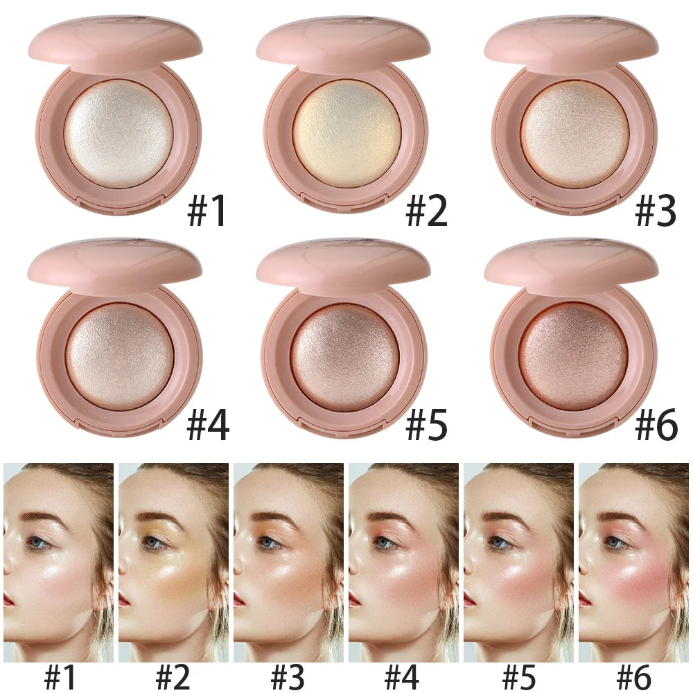 Long-lasting Waterproof Fine Shimmer Highlighter, Natural Glossy Effect, Brighten the Contour and Modify the Face