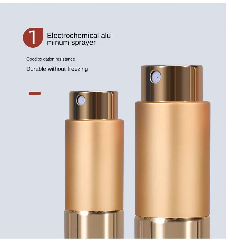 Perfume Refill Bottle 8ml Metal Aluminum Refillable Perfume Bottle Spray Bottle Portable Atomizer Perfume Travel