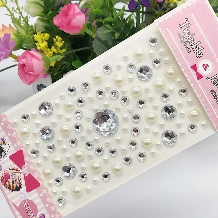 Rhinestone Acrylic Face Decoration Sticker Party Eyes Makeup Crystal Self-adhesive DIY Sticker Girls Face Diamond Tattoo Sticker